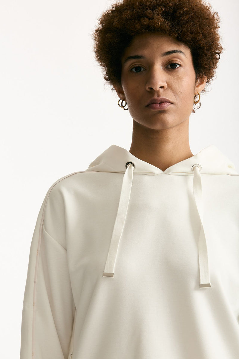 Felpa cappuccio in viscosa bianco donna Fay - 5