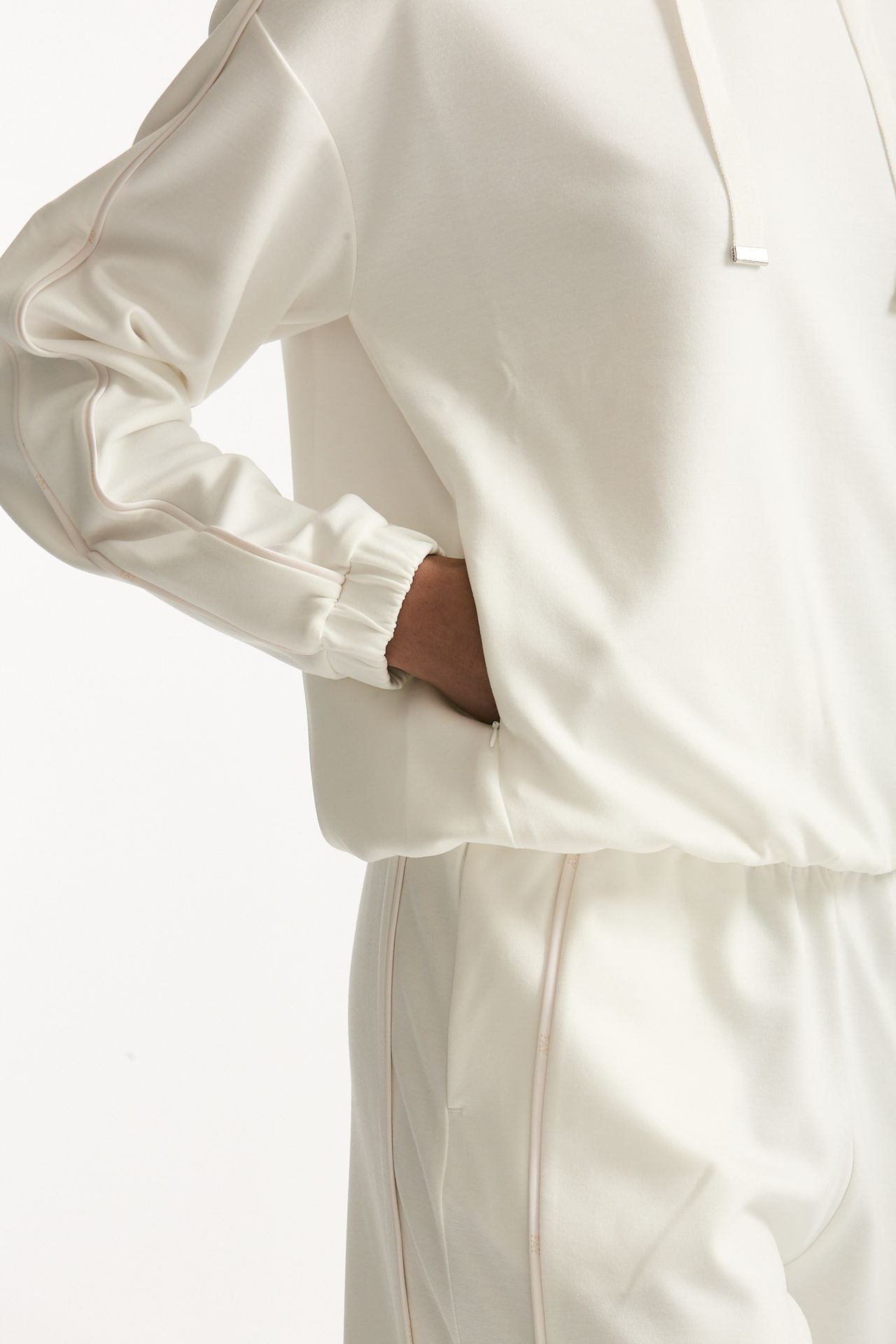 Felpa cappuccio in viscosa bianco donna Fay - 6