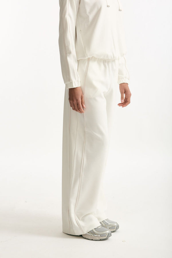 Pantalone in viscosa bianco donna Fay
