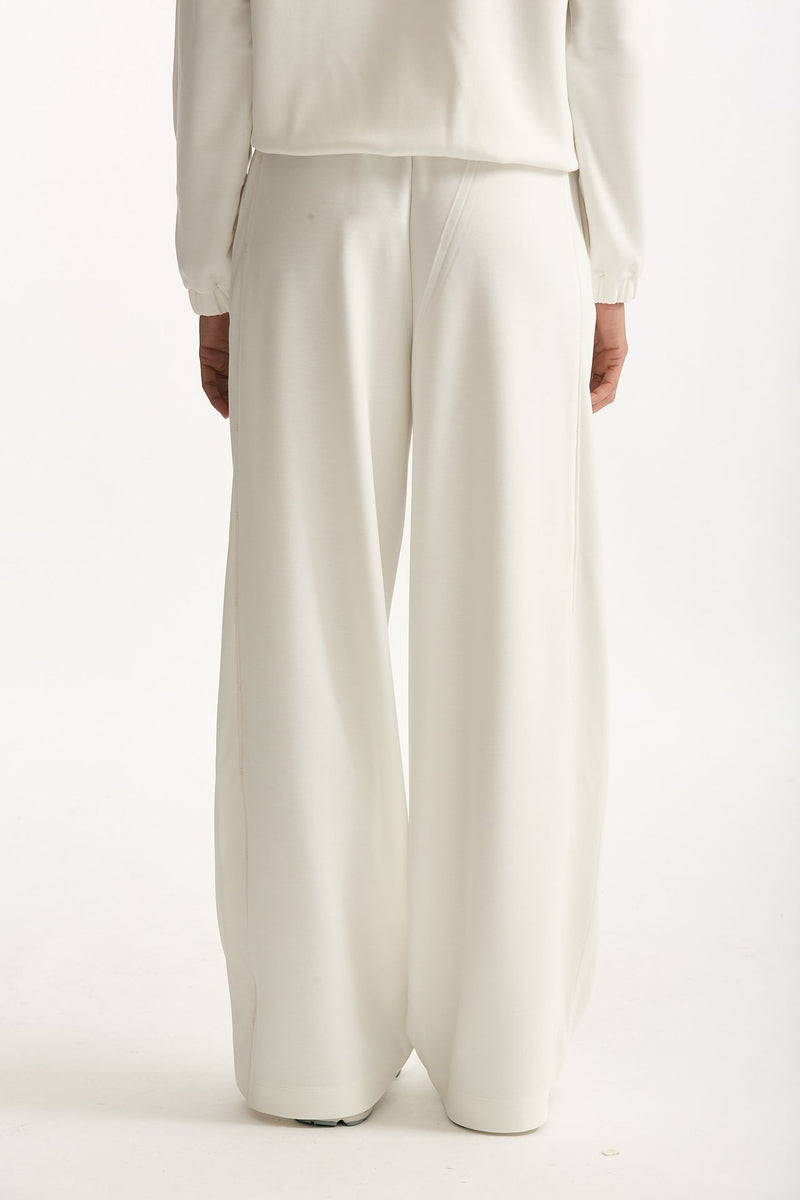 Pantalone in viscosa bianco donna Fay - 3