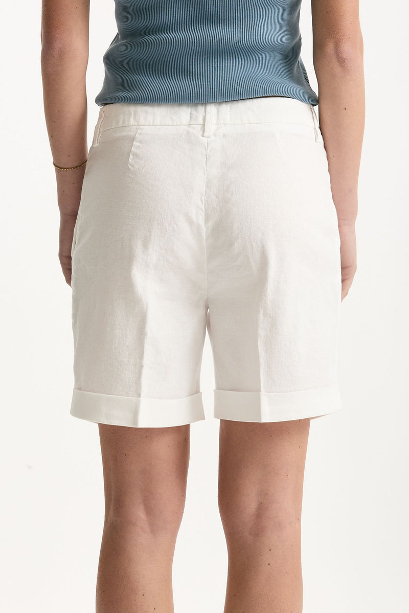 Bermuda in lino bianco donna Fay - 3