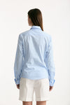 Camicia slim rigata azzurra e bianca donna Fay - 3