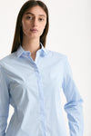 Camicia slim rigata azzurra e bianca donna Fay - 5