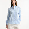 Camicia slim rigata azzurra e bianca donna Fay - 7