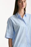 Camicia over rigata azzurra e bianca donna Fay - 5