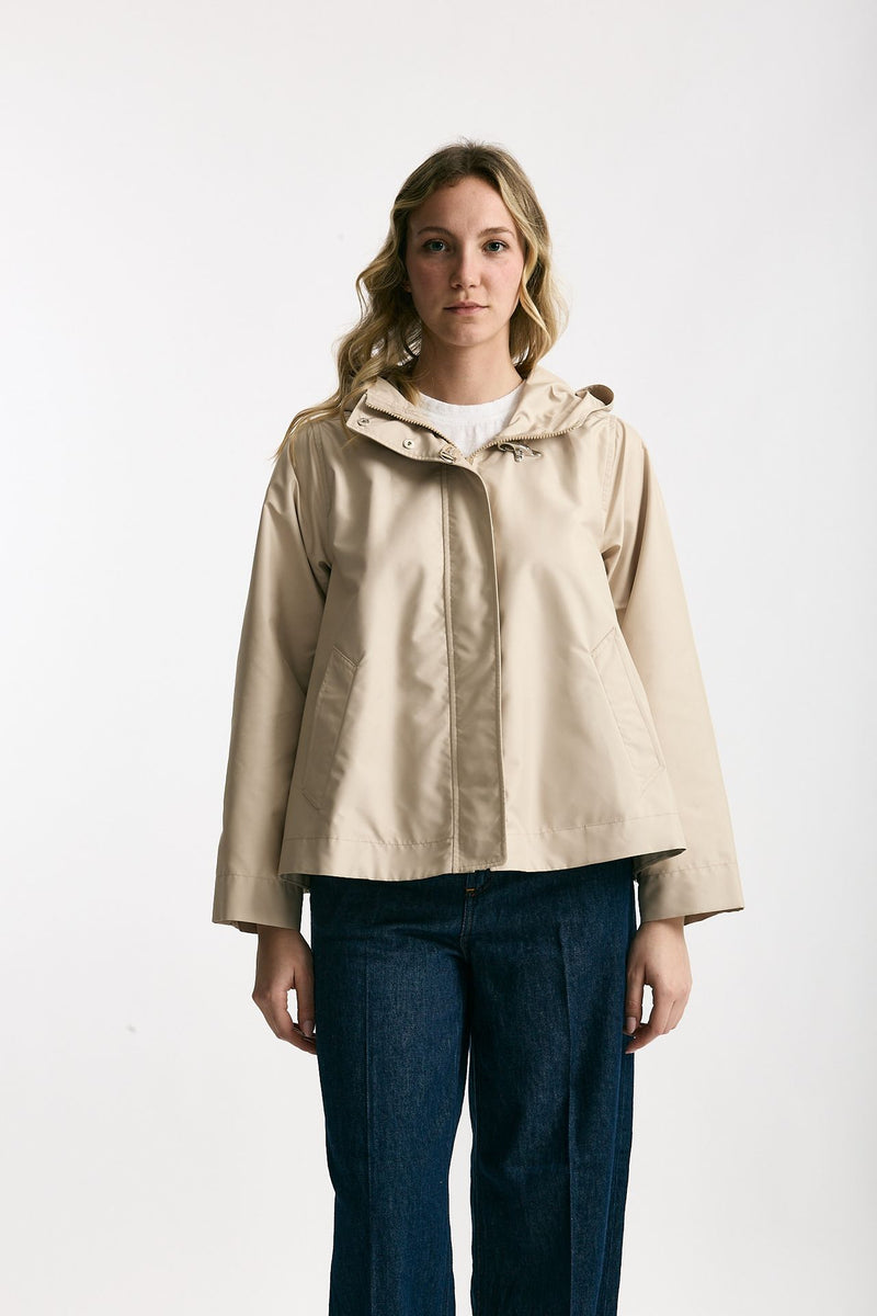 Giubbino corto in popeline tecnico beige donna Fay - 5