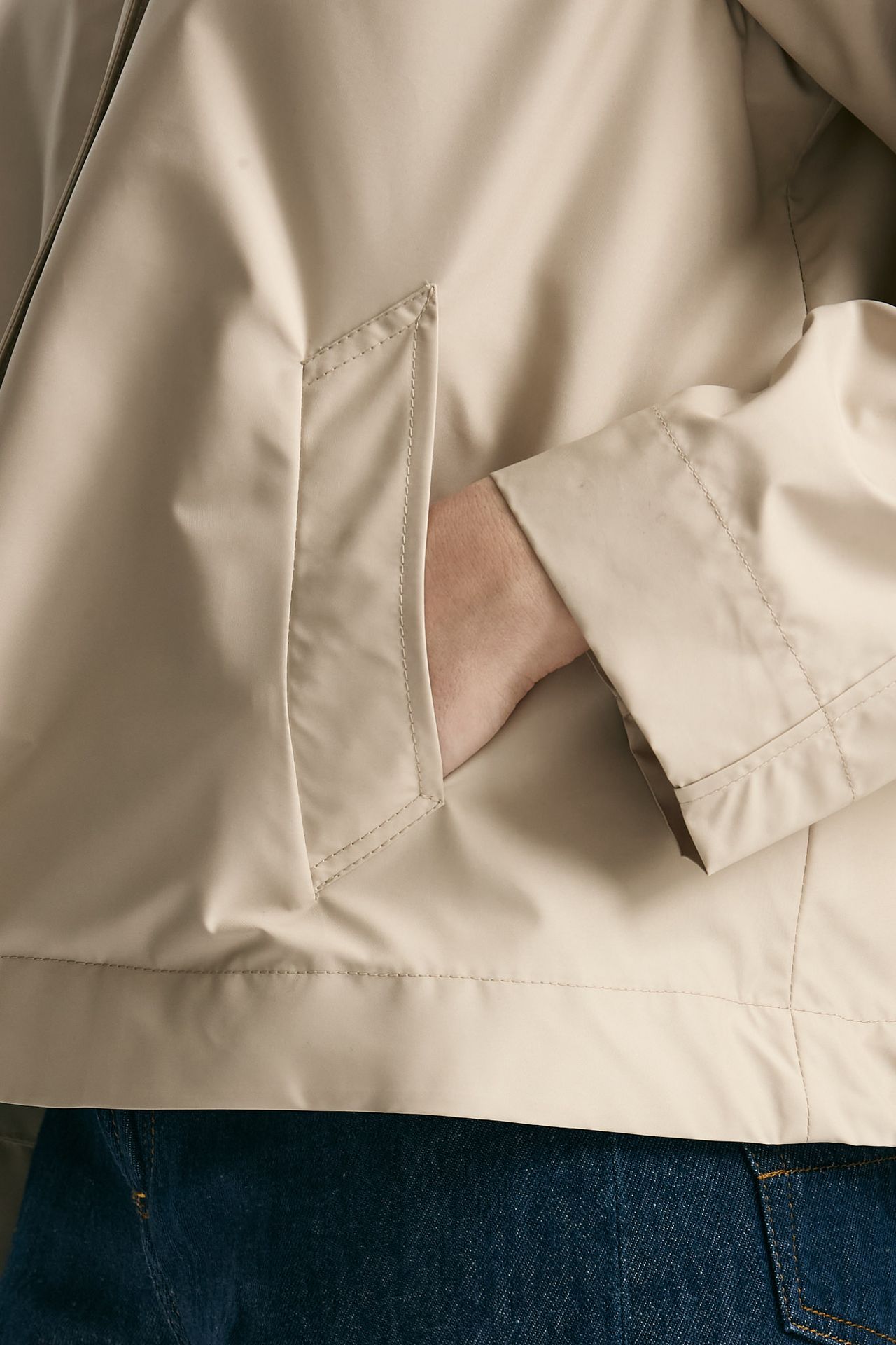 Giubbino corto in popeline tecnico beige donna Fay - 6