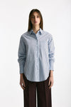 Camicia over Azzurra con riga donna Daniele fiesoli - 2