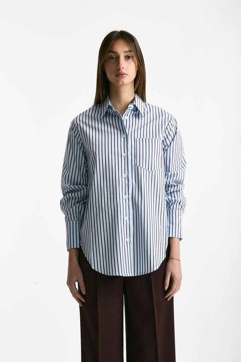 Camicia over Azzurra con riga donna Daniele fiesoli - 2