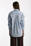 Camicia over Azzurra con riga donna Daniele fiesoli - 4