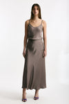 Gonna vita alta midi taupe donna Daniele fiesoli - 2