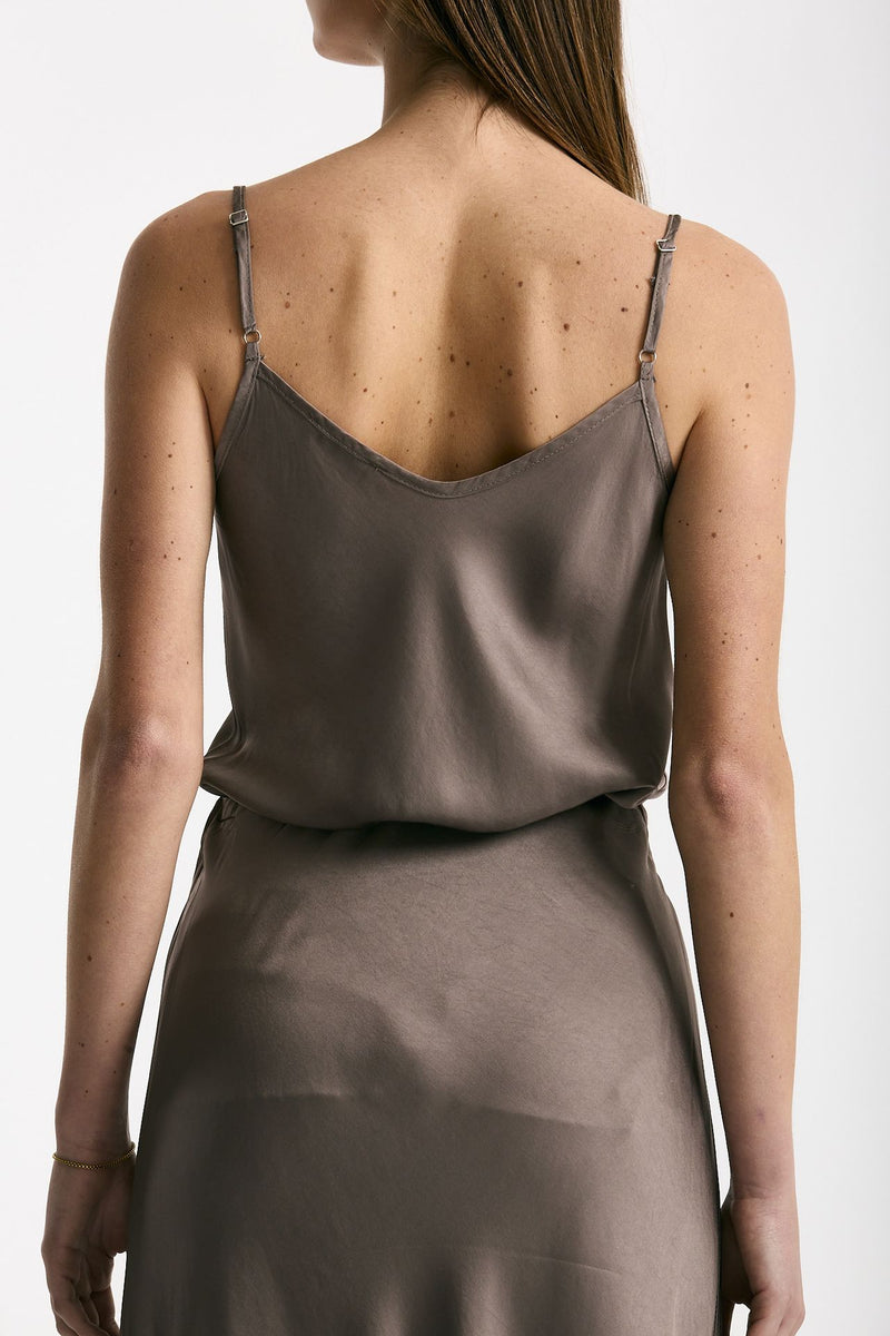 Top in viscosa taupe donna Daniele fiesoli - 3