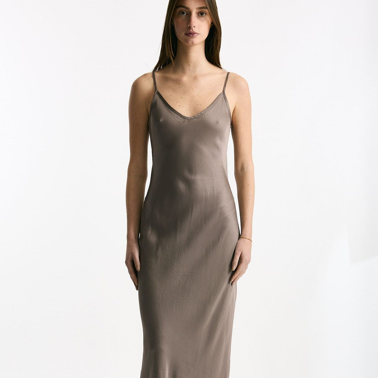 Abito lungo in viscosa taupe donna Daniele fiesoli - 6