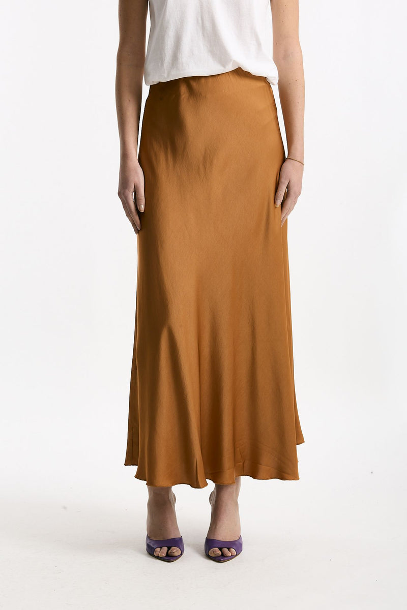 Gonna midi ocra donna Daniele fiesoli - 1