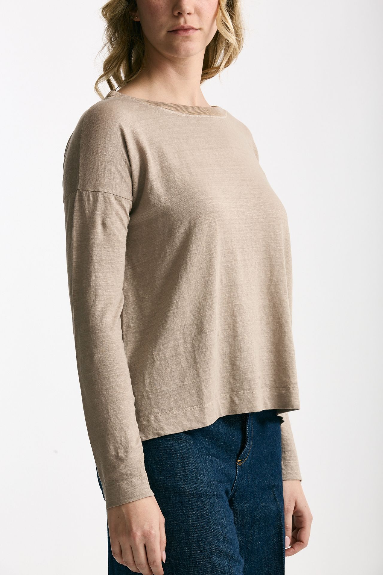 T-shirt in lino tortora donna Daniele fiesoli - 4