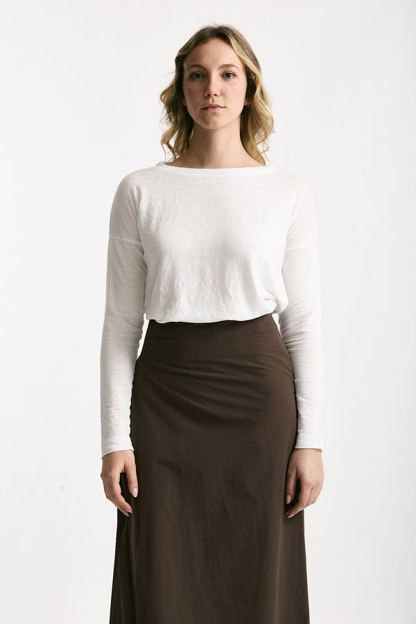 T-shirt in lino bianco donna Daniele fiesoli
