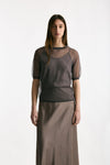 Maglia in viscosa taupe donna Daniele fiesoli - 1