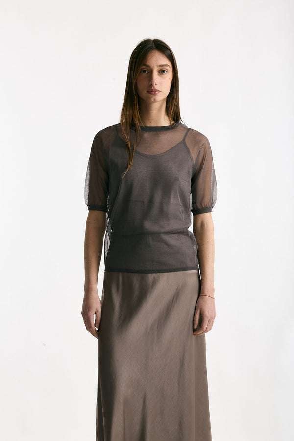 Maglia in viscosa taupe donna Daniele fiesoli