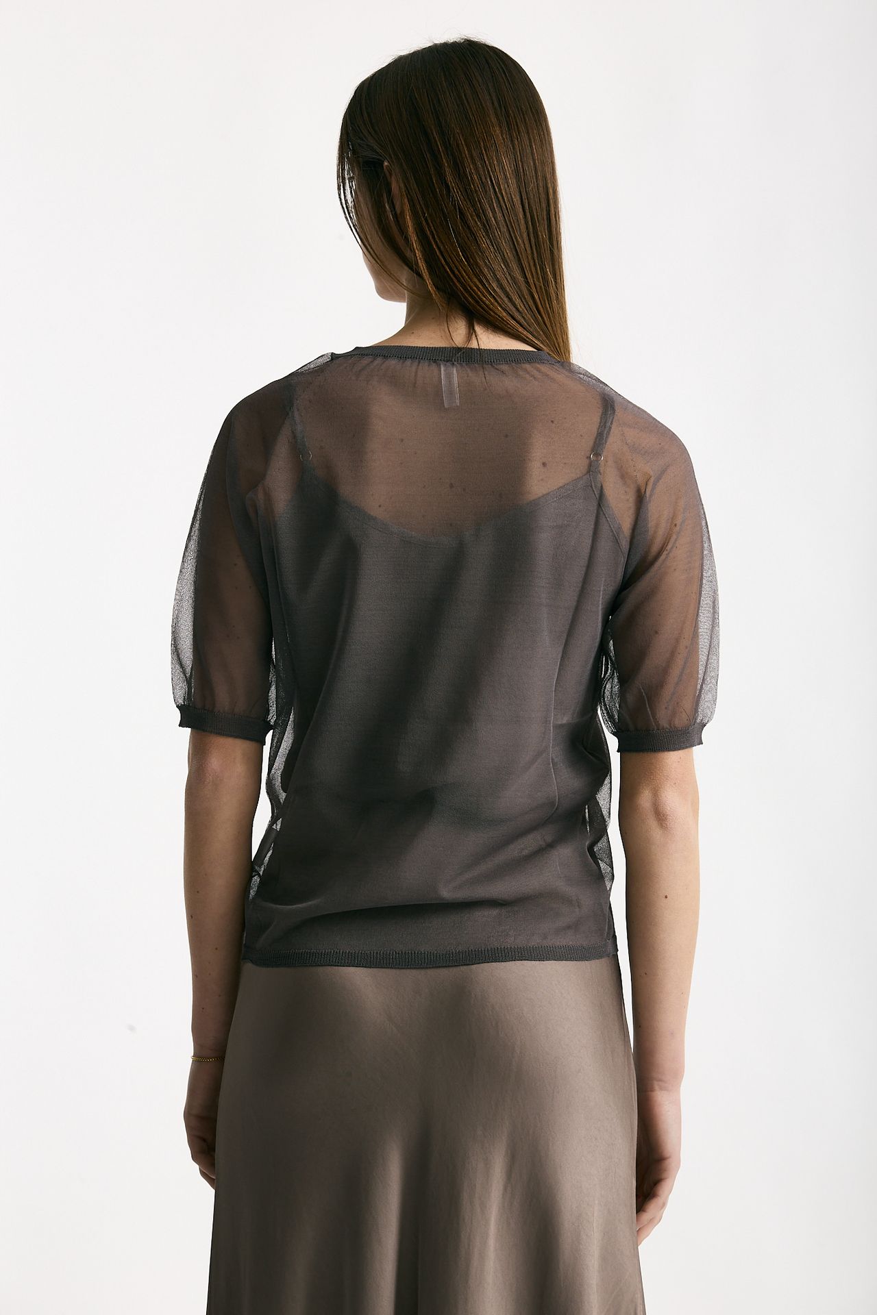 Maglia in viscosa taupe donna Daniele fiesoli - 2