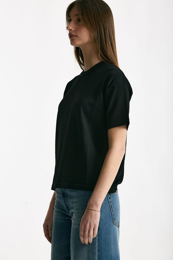 Maglia in viscosa nero donna Daniele fiesoli