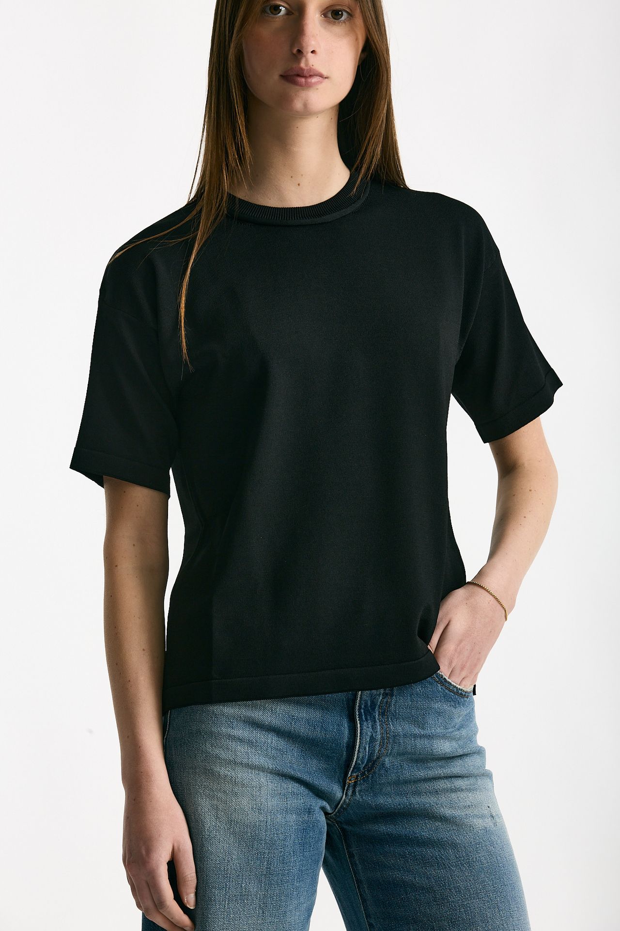 Maglia in viscosa nero donna Daniele fiesoli - 4