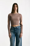 Maglia cut off nude donna Daniele fiesoli - 2