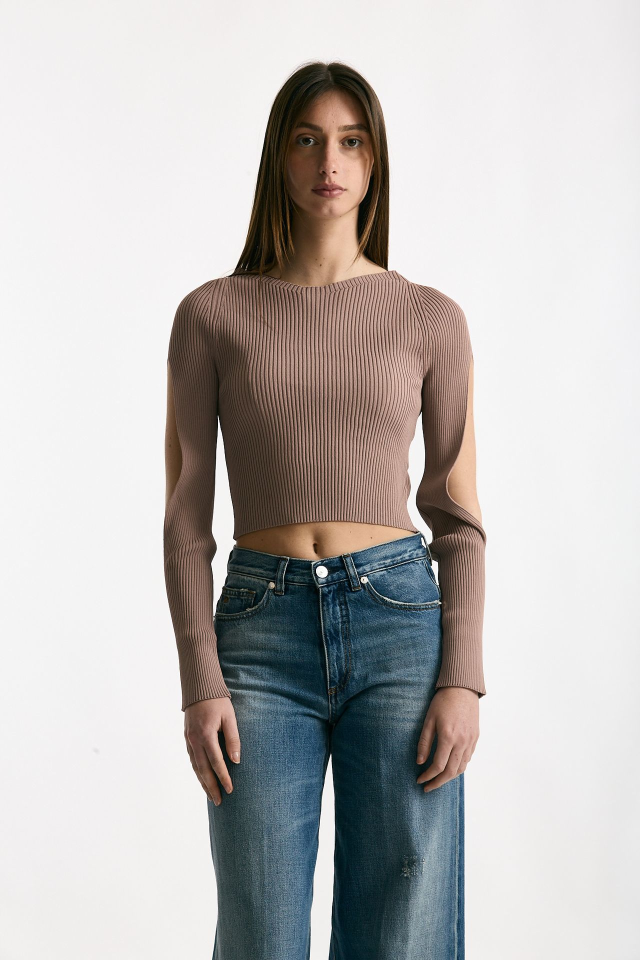 Maglia cut off nude donna Daniele fiesoli - 2