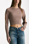 Maglia cut off nude donna Daniele fiesoli - 1