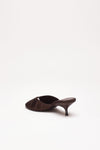 Sandalo basso MELANIE in raso marrone donna Gia borghini - 3