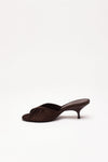 Sandalo basso MELANIE in raso marrone donna Gia borghini - 4