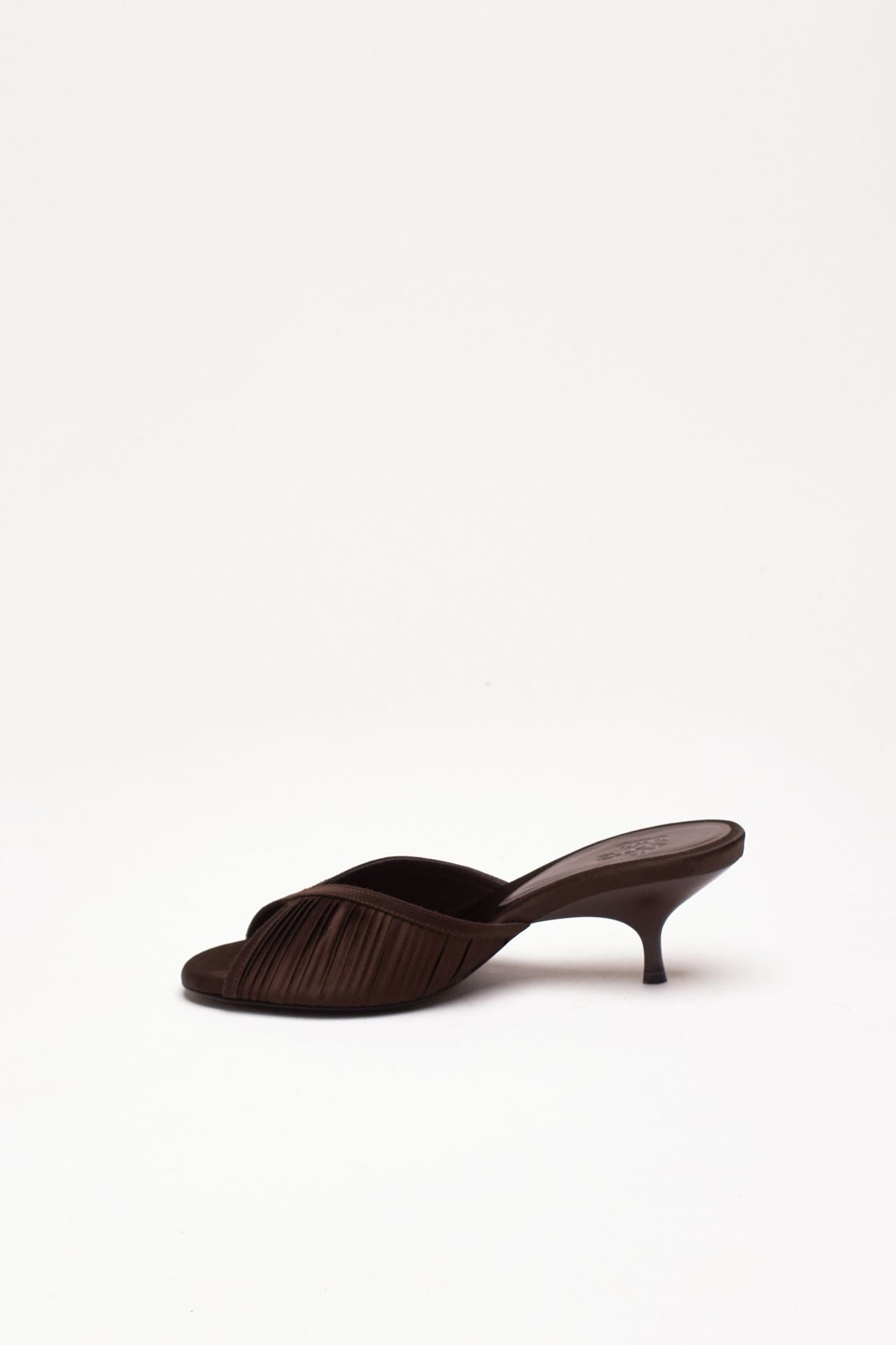 Sandalo basso MELANIE in raso marrone donna Gia borghini - 4