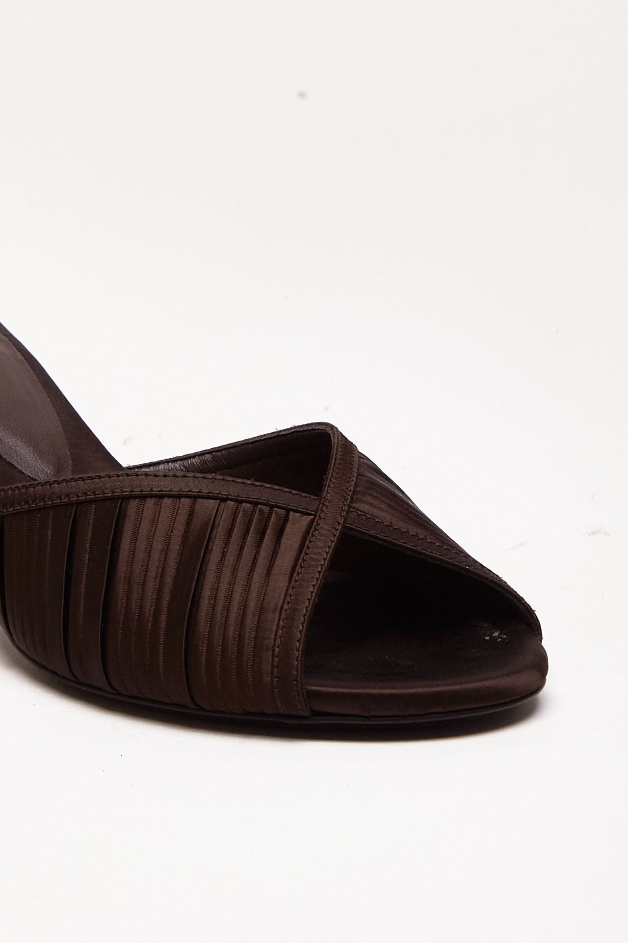 Sandalo basso MELANIE in raso marrone donna Gia borghini - 5