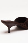 Sandalo basso MELANIE in raso marrone donna Gia borghini - 7