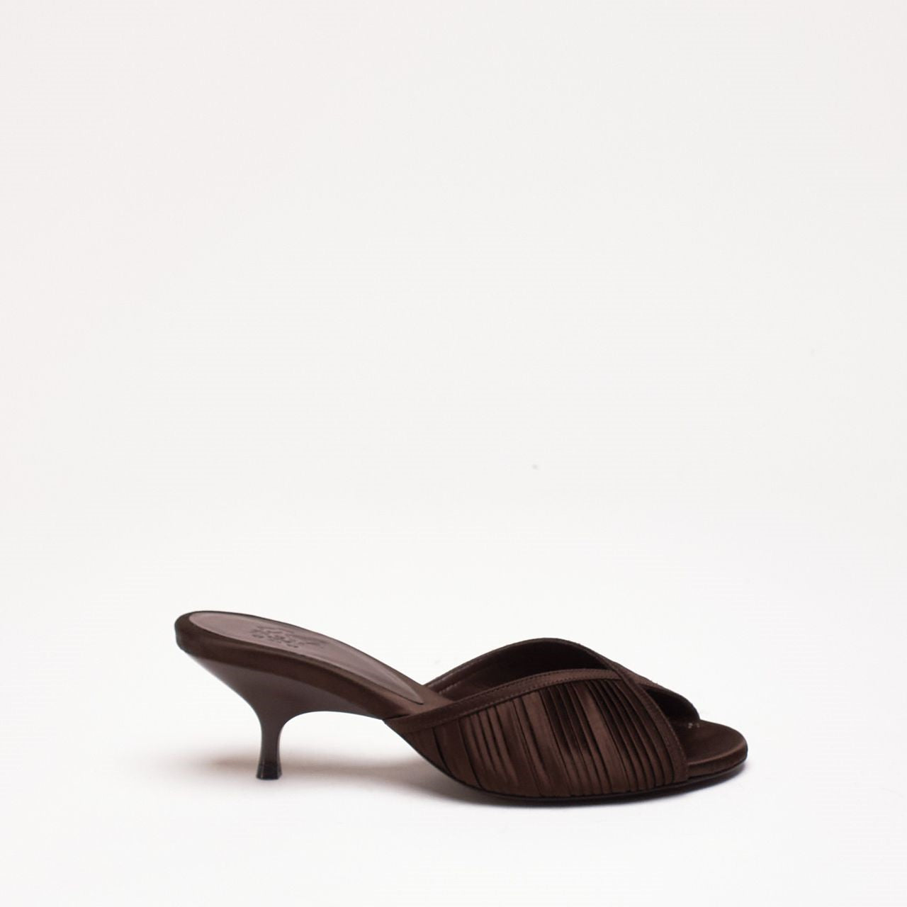 Sandalo basso MELANIE in raso marrone donna Gia borghini - 8