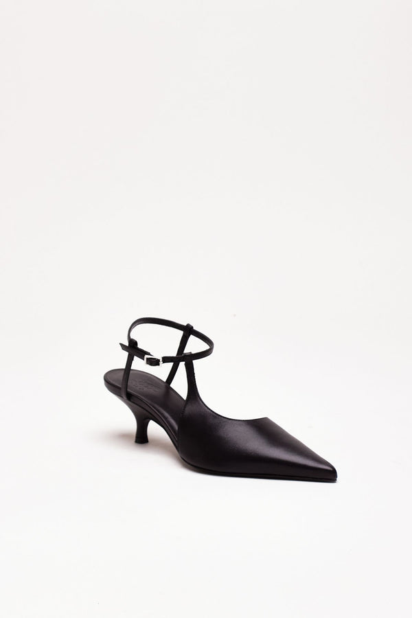 Sandalo CALLAS in pelle nero donna Gia borghini