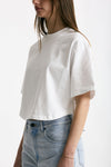 T-shirt girocollo crop bianco donna Grifoni - 3