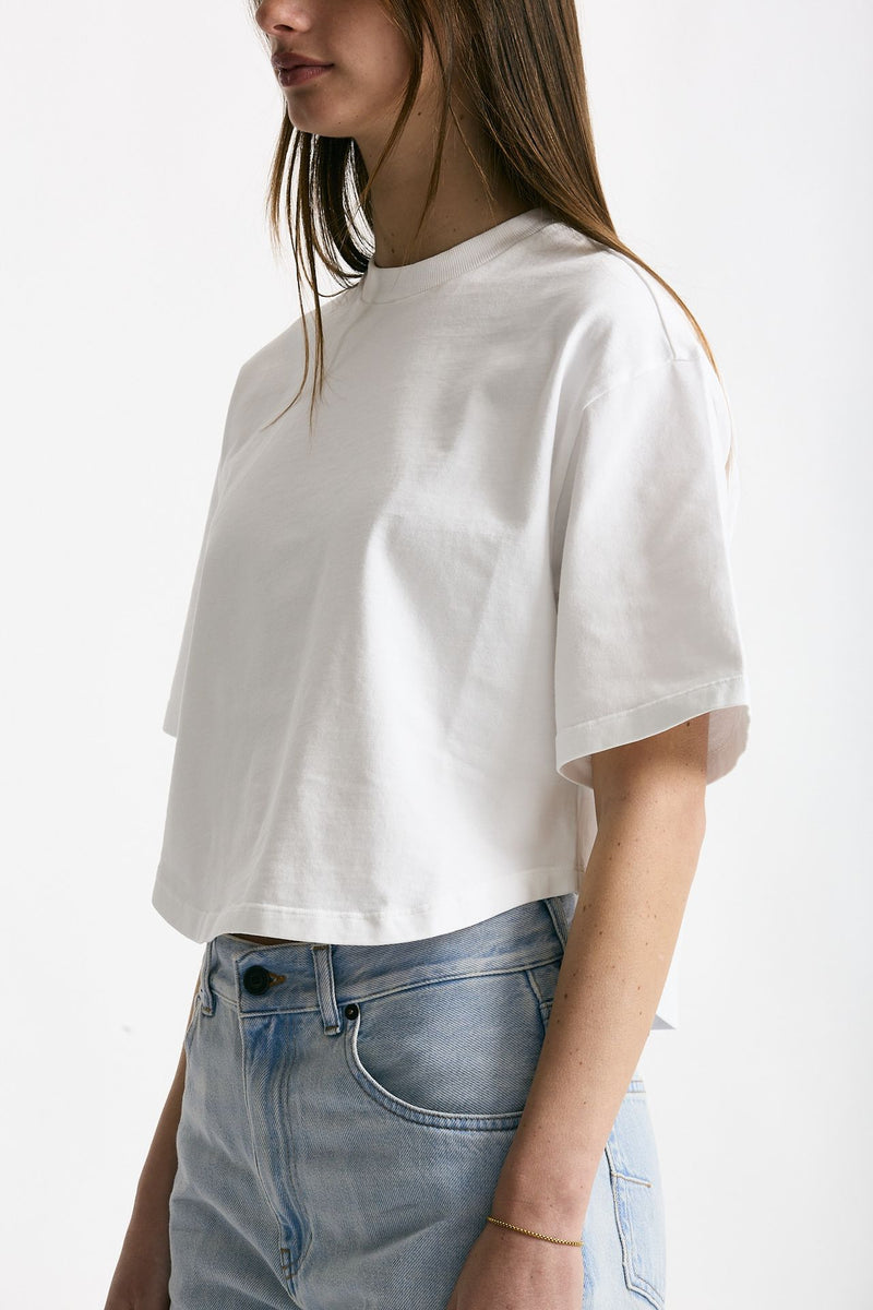 T-shirt girocollo crop bianco donna Grifoni - 3