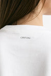T-shirt girocollo crop bianco donna Grifoni - 5
