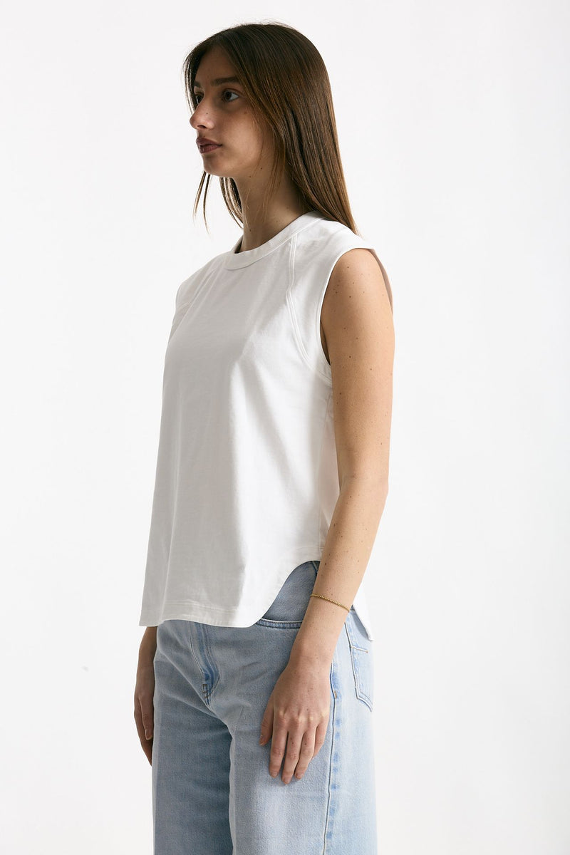Top basic girocollo bianco donna Grifoni - 2