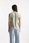 Top basic girocollo grigio lavato donna Grifoni - 3