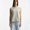 Top basic girocollo grigio lavato donna Grifoni - 5