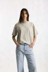 T-shirt over grigio lavato donna Grifoni - 1