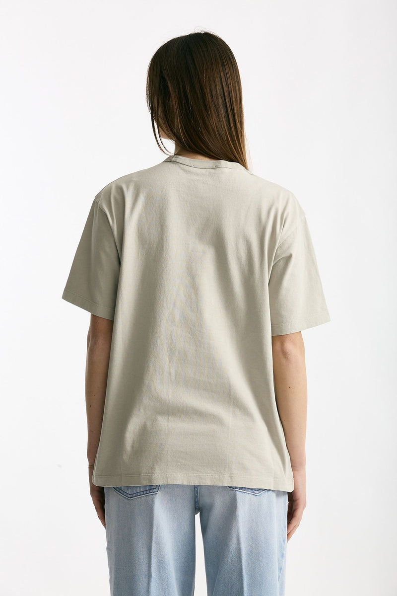 T-shirt over grigio lavato donna Grifoni - 3