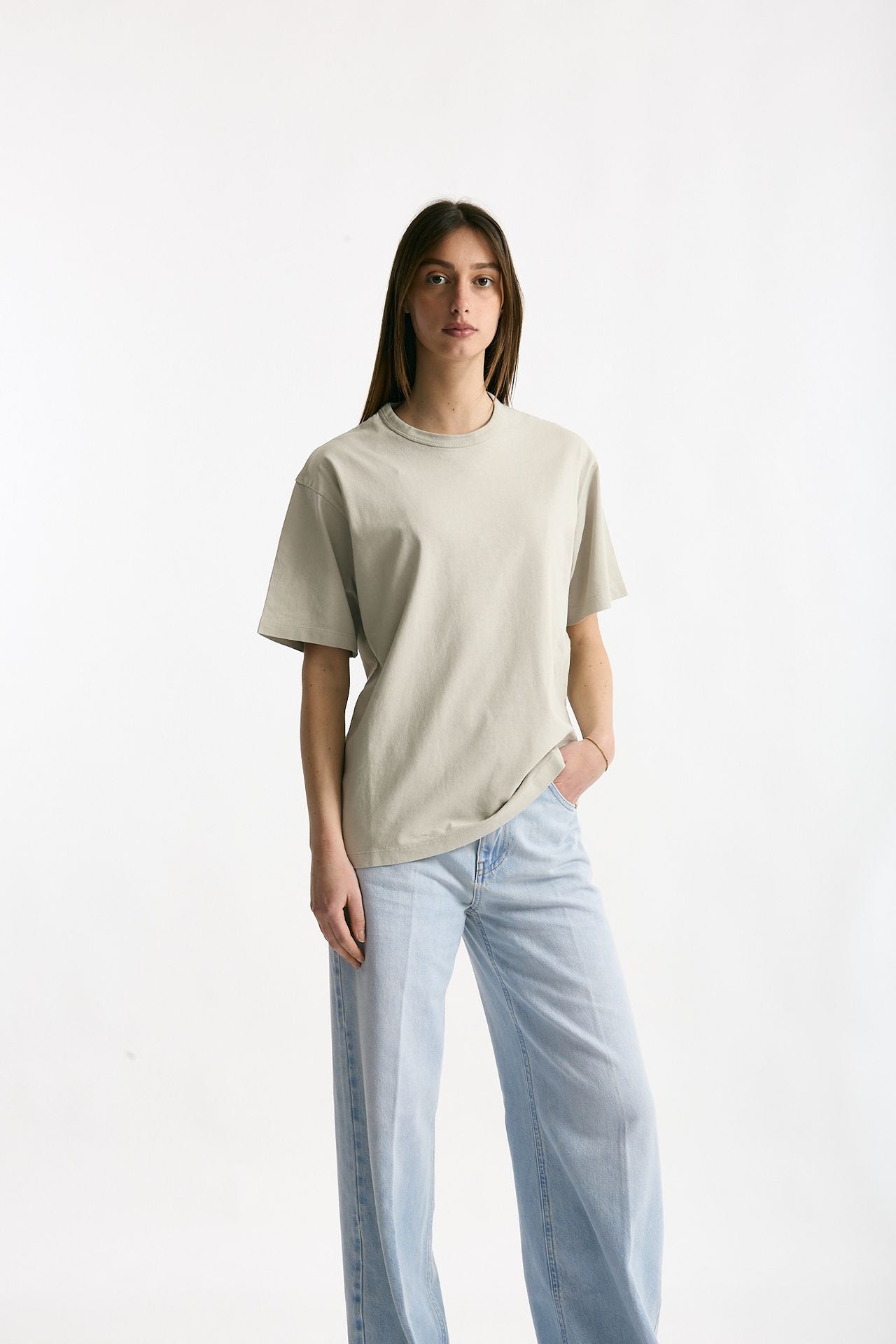 T-shirt over grigio lavato donna Grifoni - 4
