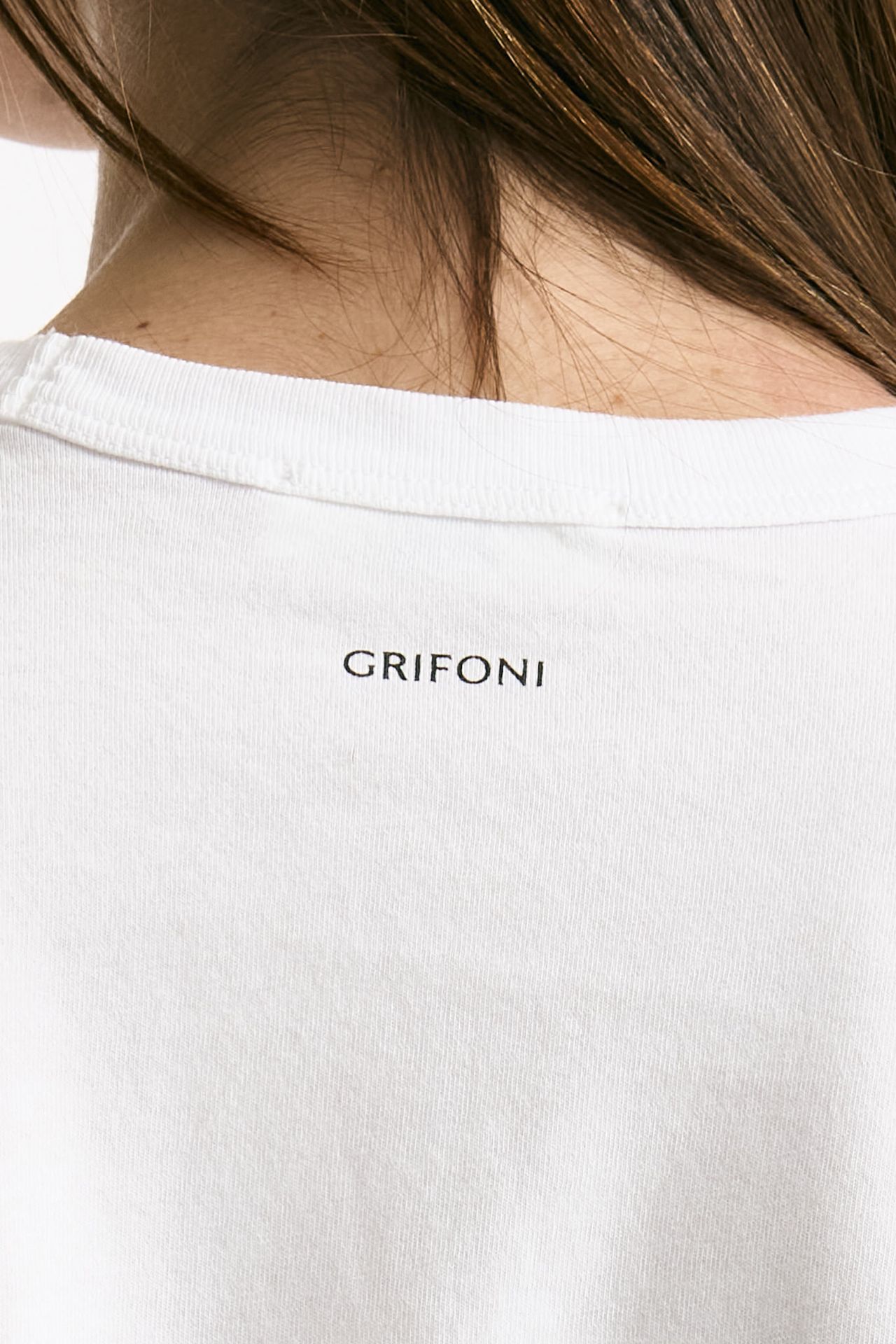T-shirt basic bianco donna Grifoni - 4