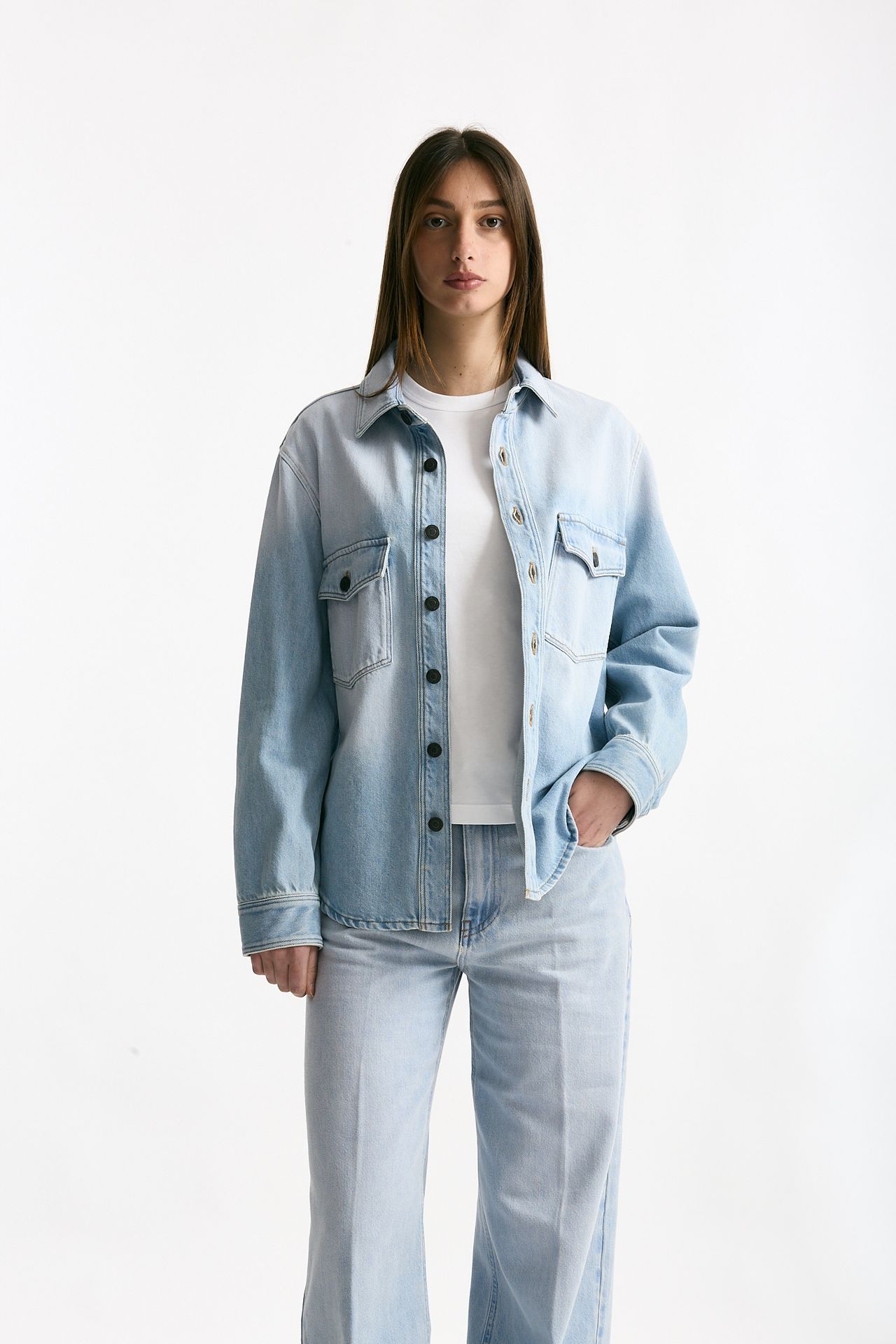 Camicia in denim denim chiaro donna Grifoni - 2