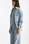 Camicia in denim denim chiaro donna Grifoni - 3