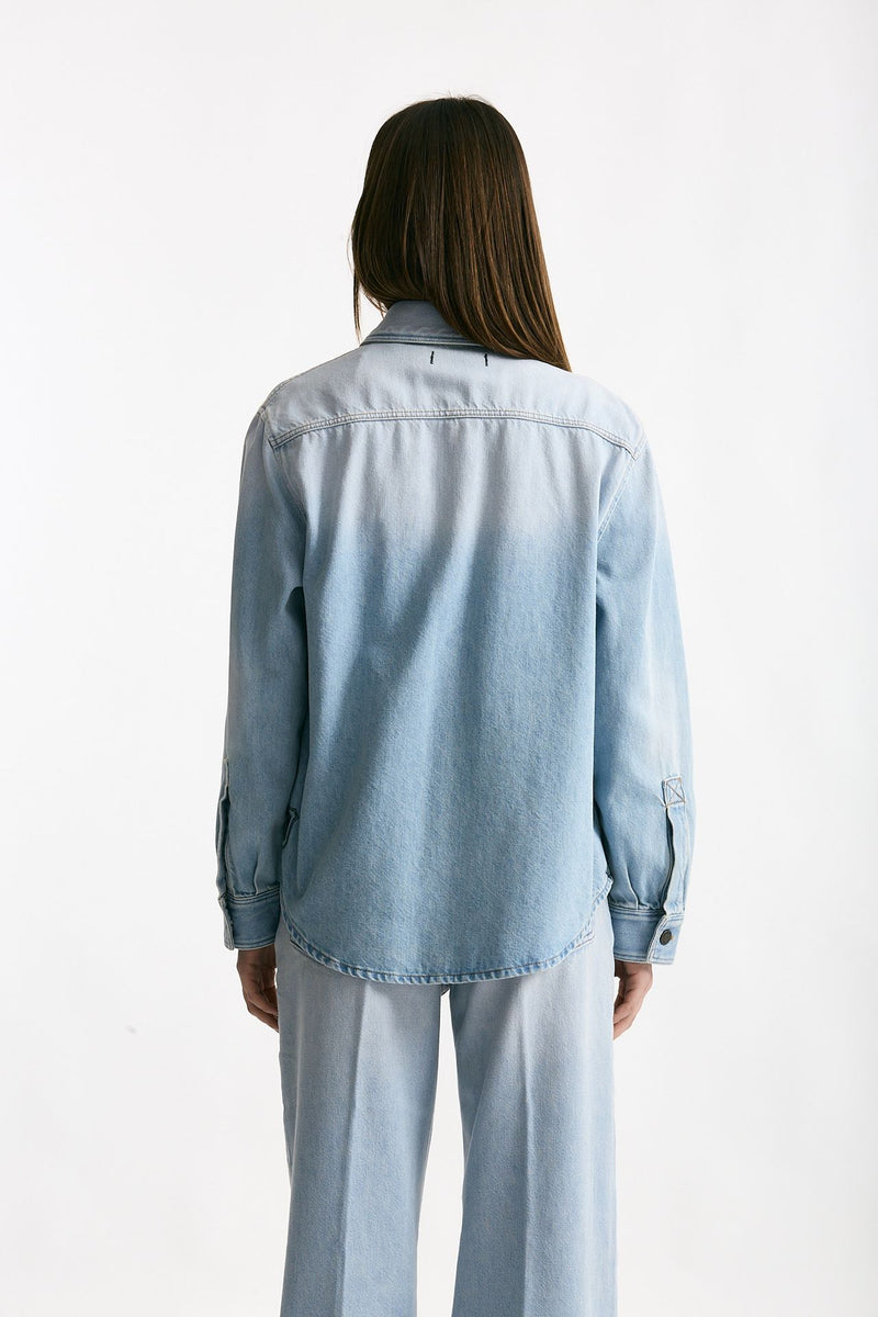 Camicia in denim denim chiaro donna Grifoni - 4