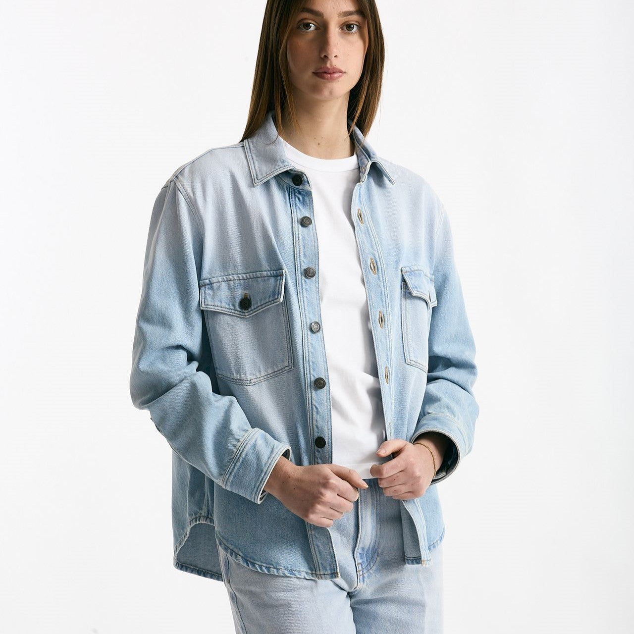 Camicia in denim denim chiaro donna Grifoni - 8
