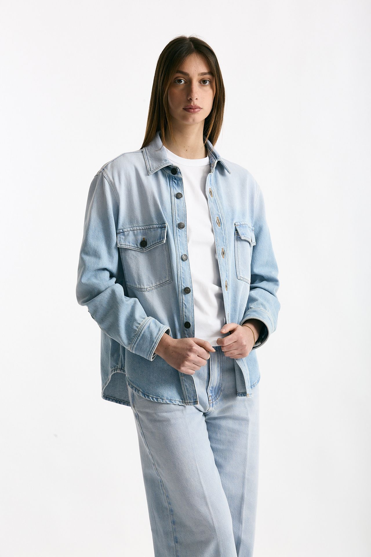 Camicia in denim denim chiaro donna Grifoni - 1